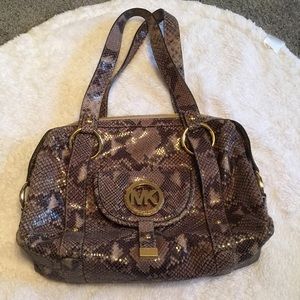 Michael Kors snakeskin handbag